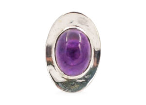 Amethyst “Cabochon” Sterling Silver Ring