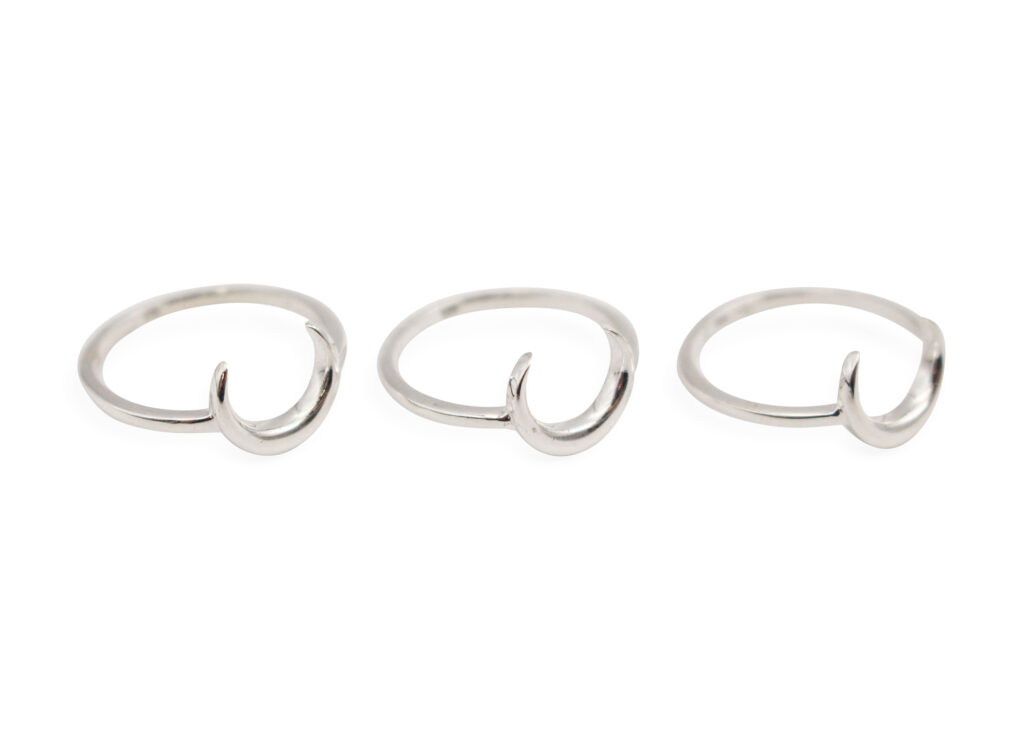 Variable Mini-Moon Sterling Silver Ring - Crystal Dreams