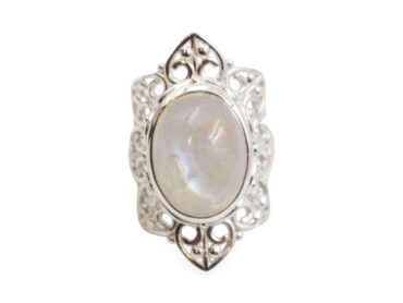 Moonstone Eminence Sterling Silver Ring - Crystal Dreams