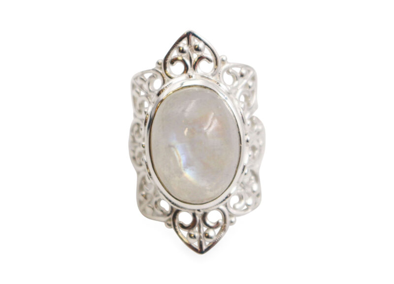 Moonstone Eminence Sterling Silver Ring - Crystal Dreams