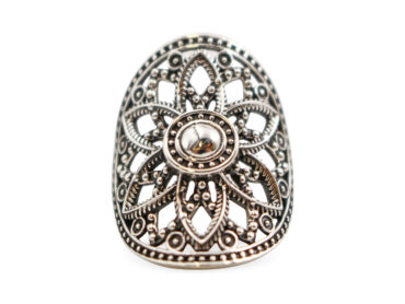 Aztec sterling silver ring - Crystal Dreams