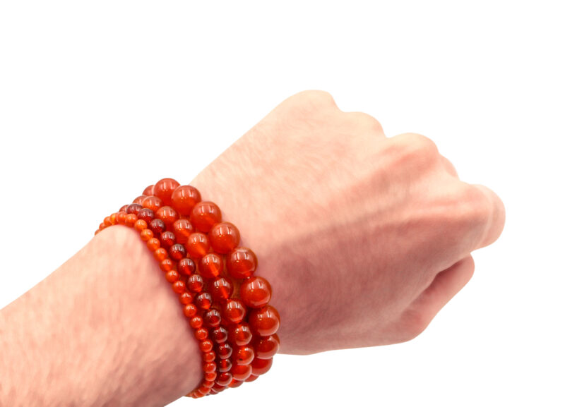 Carnelian Bracelet (4 mm, 6 mm, 8 mm or 10 mm)