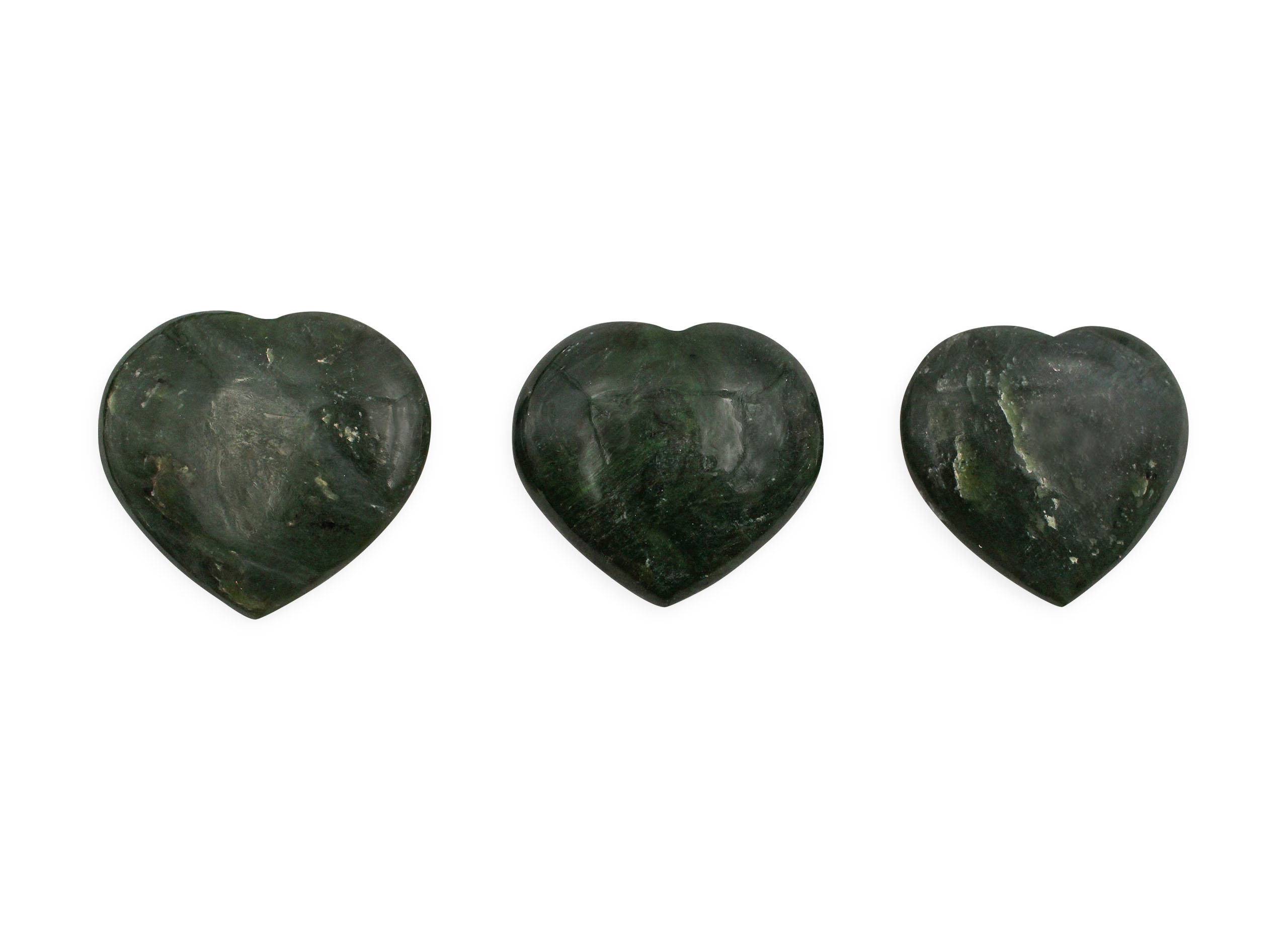 Jade Nephrite Puffy Heart - Crystal Dreams