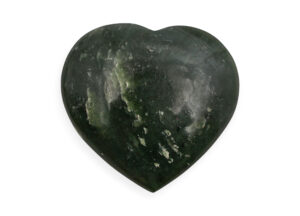Coeur bombé de jade nephrite