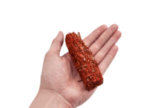 Mountain Sage Smudging Stick with Dragon Blood Resin (4″)
