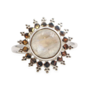 Moonstone “Flower” Sterling Silver Ring