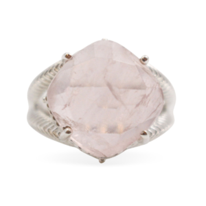 Bague de quartz rose “hope” en argent sterling