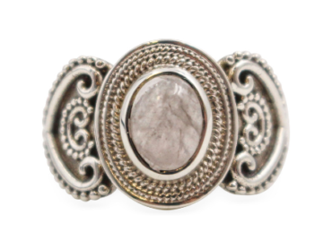 Rose Quartz _Vintage_ Sterling Silver Ring - Crystal Dreams
