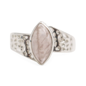 Rose Quartz “Glance” Sterling Silver Ring
