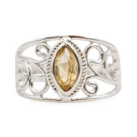 Citrine _Richness_ Sterling Silver Ring - Crystal Dreams