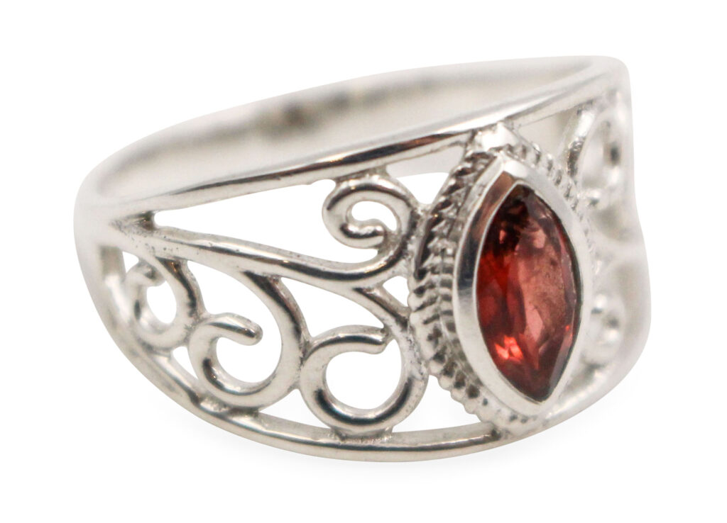 Garnet _Fellowship_ Sterling Silver Ring - Crystal Dreams