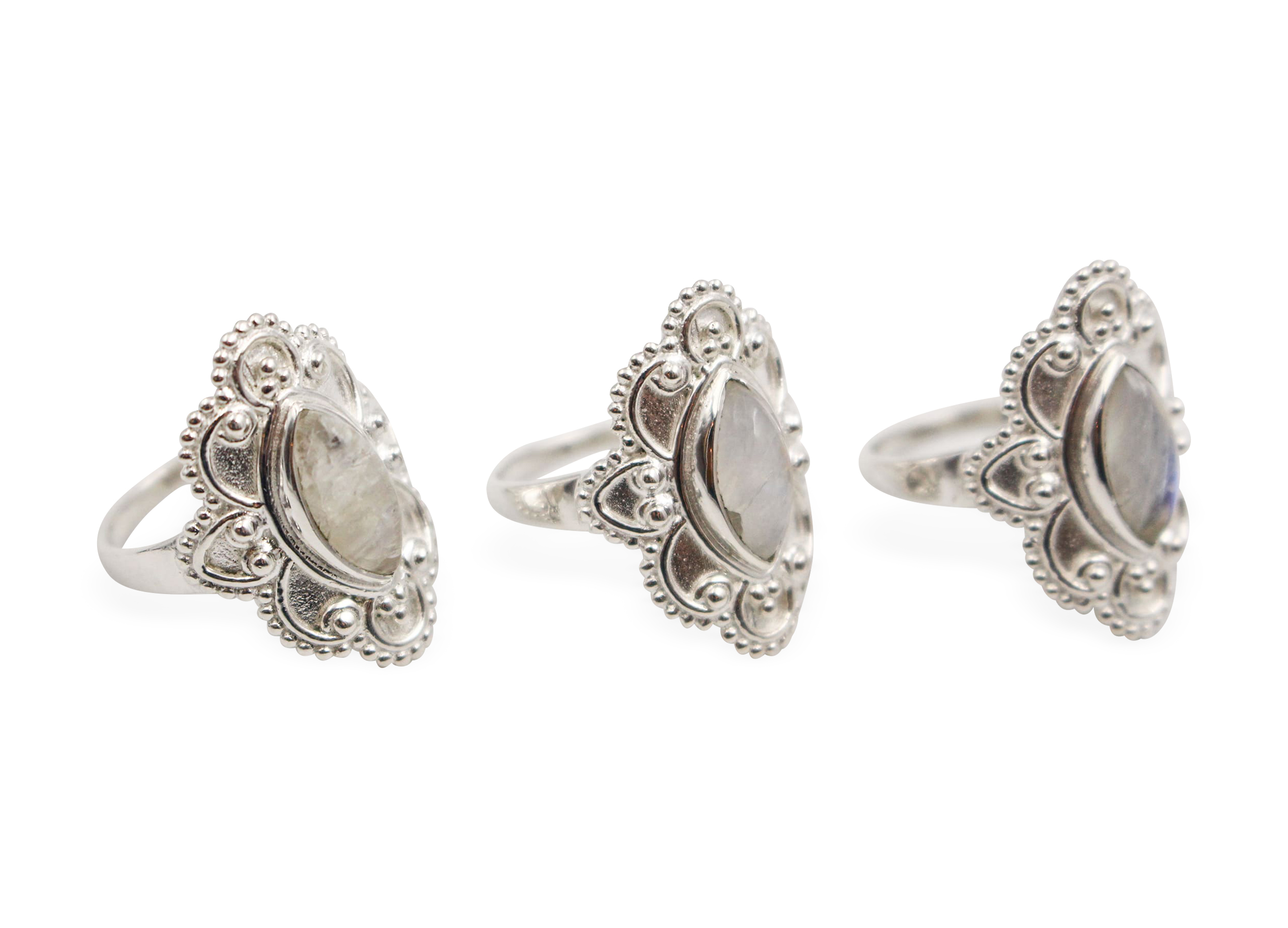 Moonstone _Majesty_ Sterling Silver Ring - Crystal Dreams