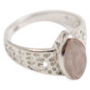 Rose Quartz _Glance_ Sterling Silver Ring - Crystal Dreams