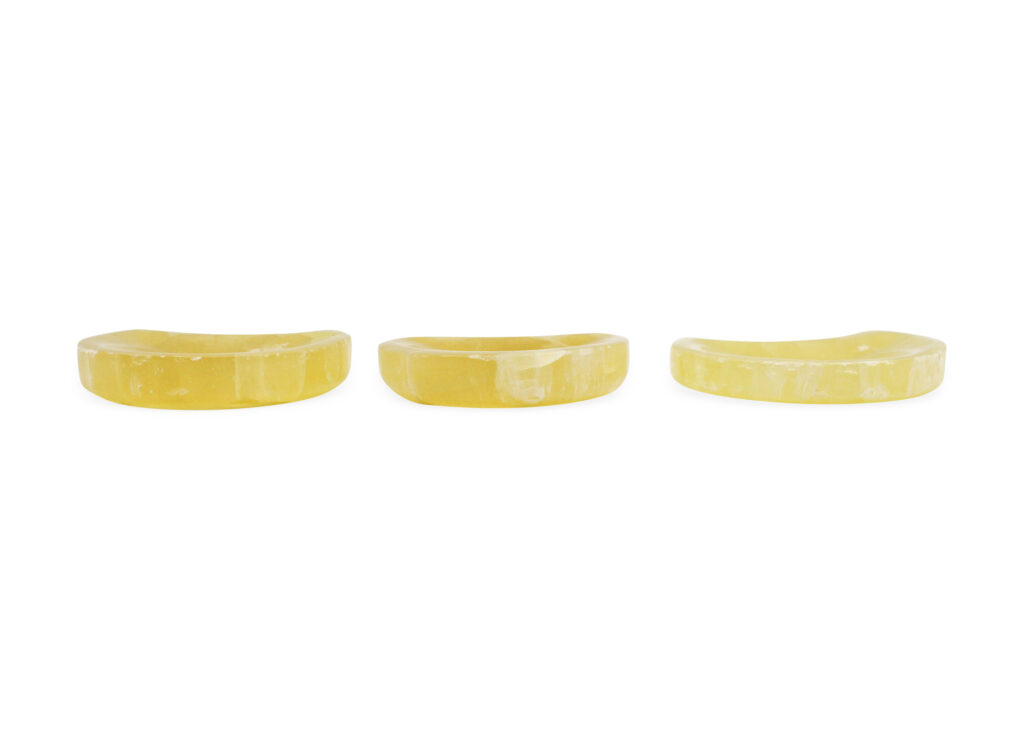Yellow Lemon Calcite Moon Bowl - Crystal Dreams