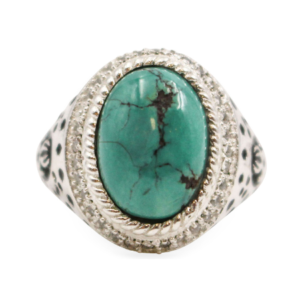 Turquoise “Veritas” Sterling Silver Ring