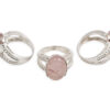 Rose Quartz _Bulge_ Sterling Silver Ring - Crystal Dreams