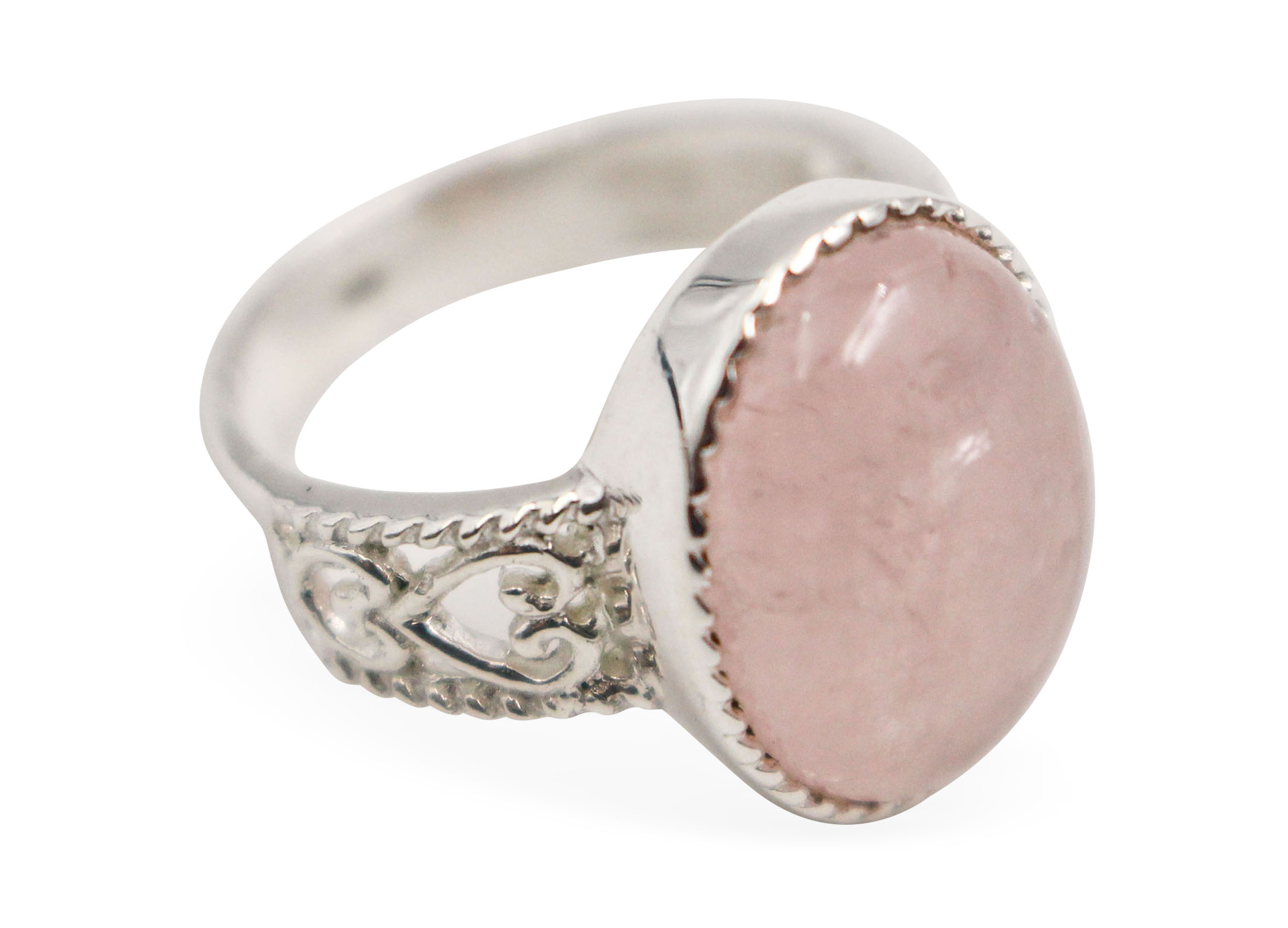 Rose Quartz _Finesse_ Sterling Silver Ring - Crystal Dreams