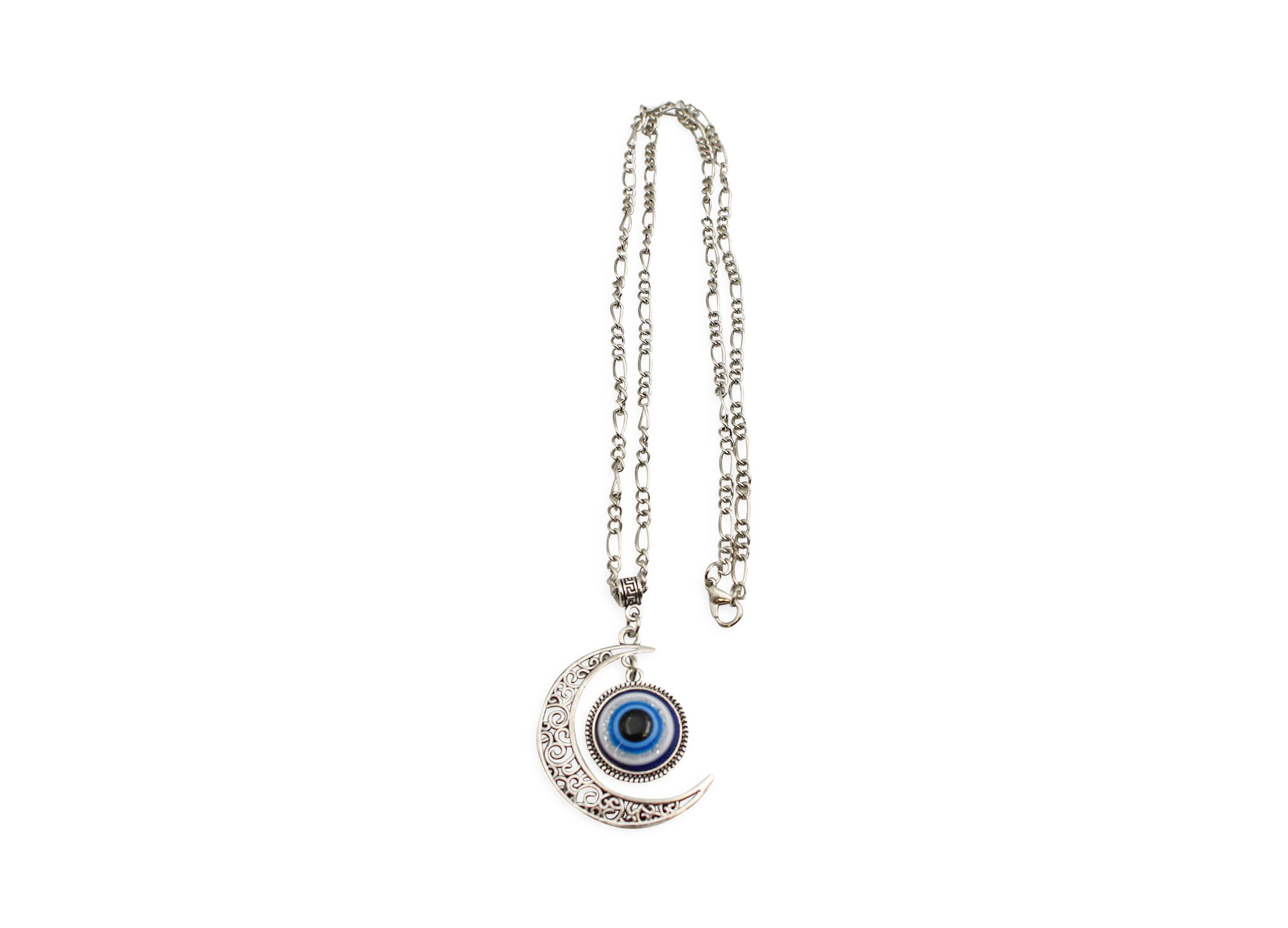 Evil Eye Moon Necklace - Crystal Dreams