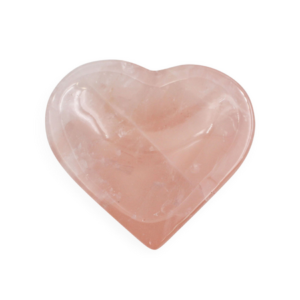 Bol de quartz rose en coeur