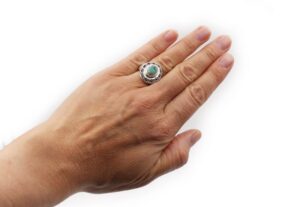 Turquoise Contour Sterling Silver Ring