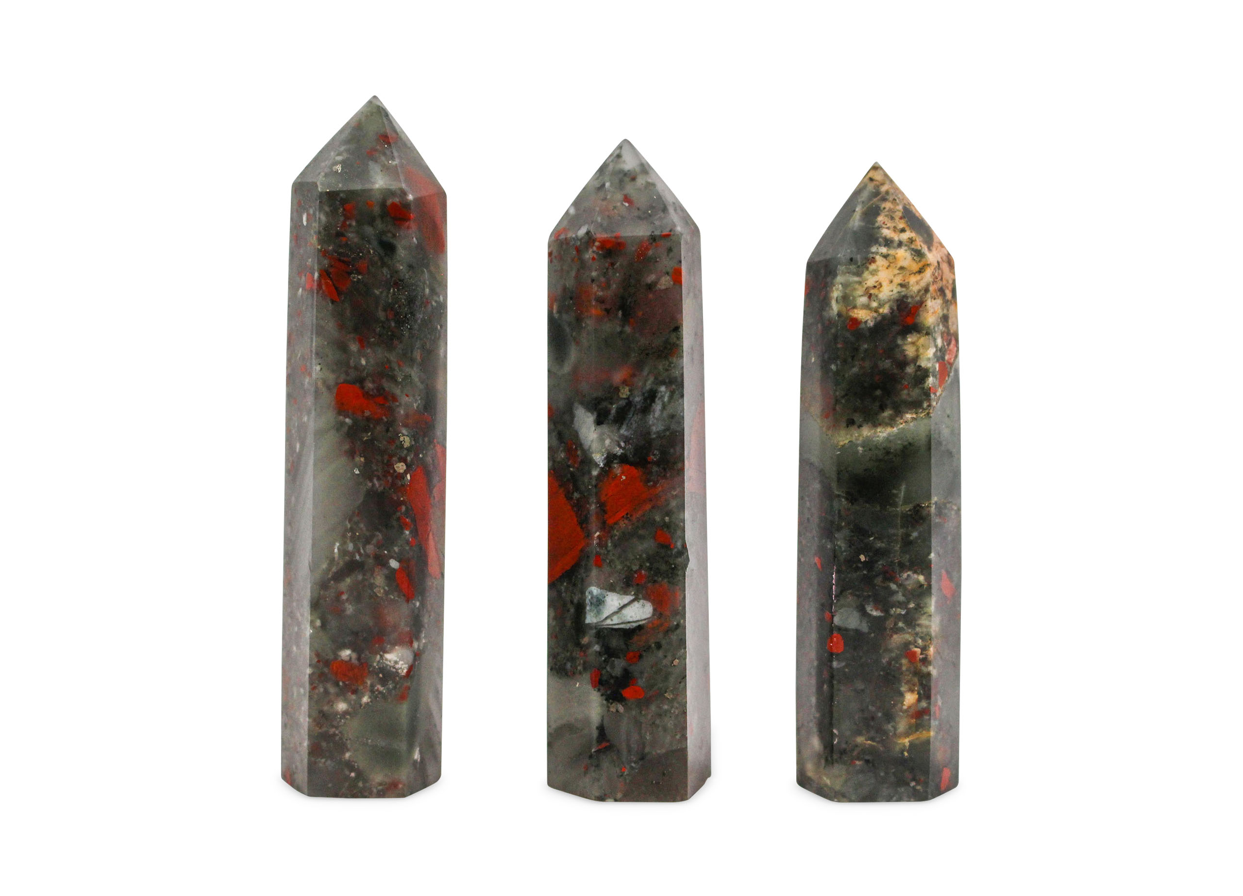 African Bloodstone Polished Prism - Crystal Dreams