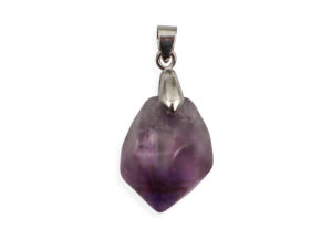 Amethyst Free-form Pendant Stainless Steel