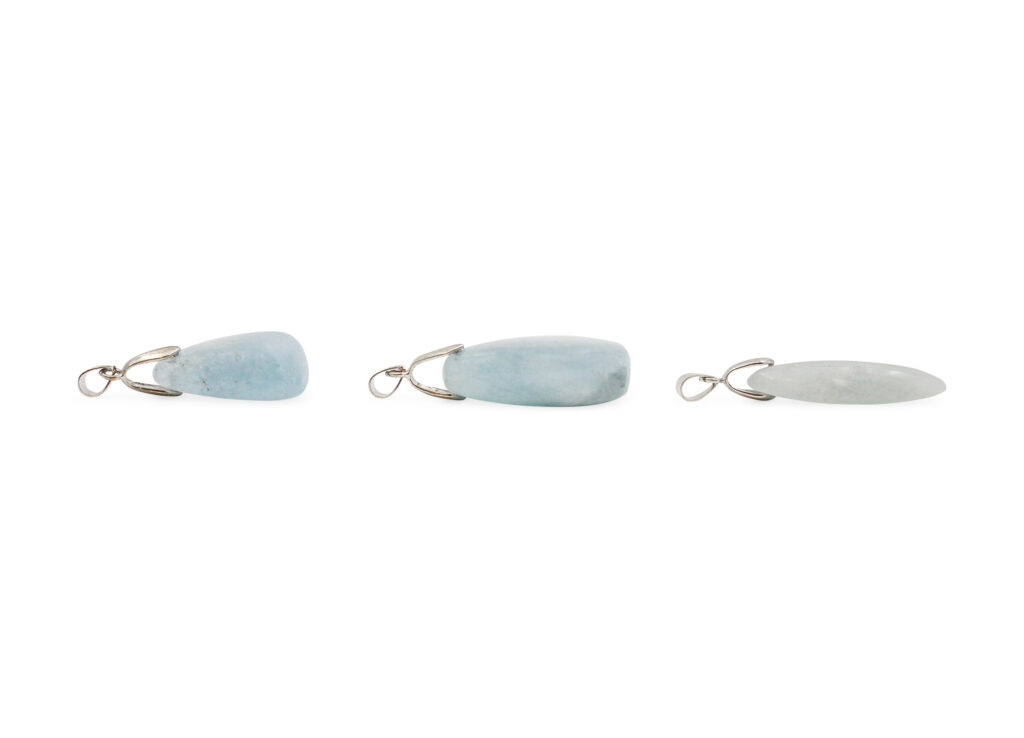 Blue Aquamarine Pendant Stainless Steel - Crystal Dreams