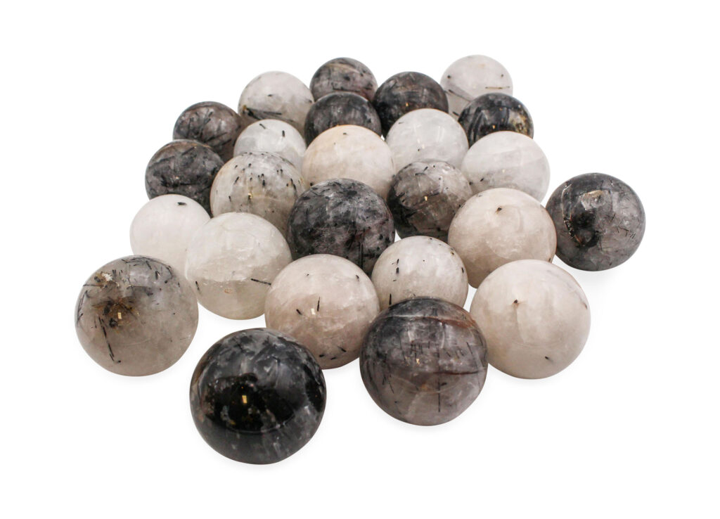 Sphere Clear Quartz Tourmaline - Crystal Dreams