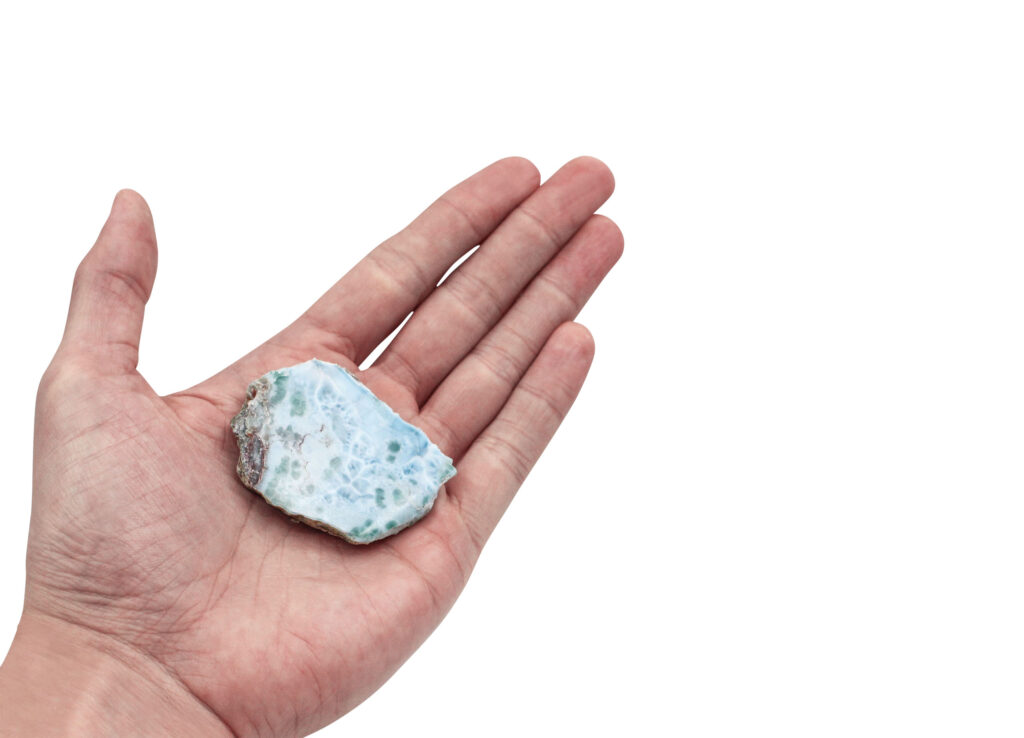 Semi polished rough Larimar - Crystal Dreams
