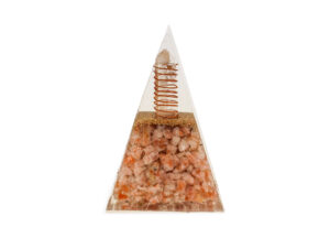 Pyramide d’orgone nubienne – Pierre de soleil (haute)