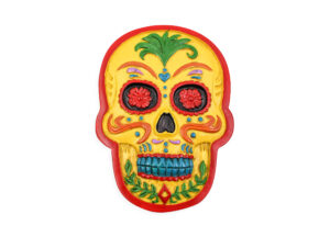 Yellow Day of the Dead Skull Box