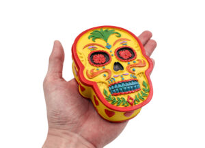 Yellow Day of the Dead Skull Box
