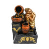 Golden Buddha & Orange Pots Water Fountain - Crystal Dreams