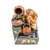Golden Buddha & Orange Pots Water Fountain - Crystal Dreams