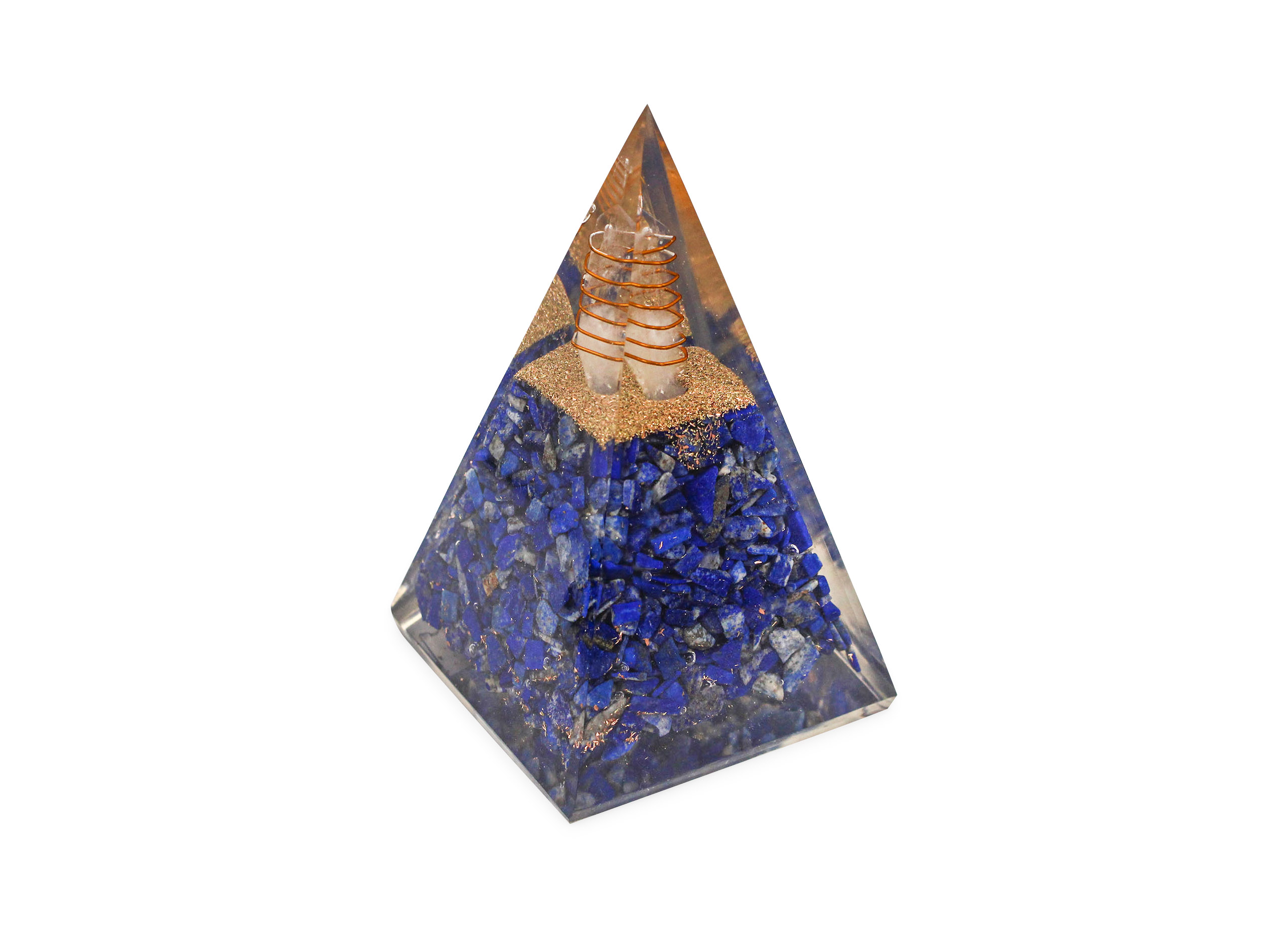 Nubian Orgone Pyramid – Lapis Lazuli (Tall) - Crystal Dreams