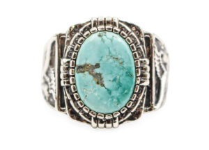 Turquoise “Liberty” Sterling Silver Men’s Ring