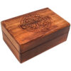 Wooden Box with Celtic Cross Carving