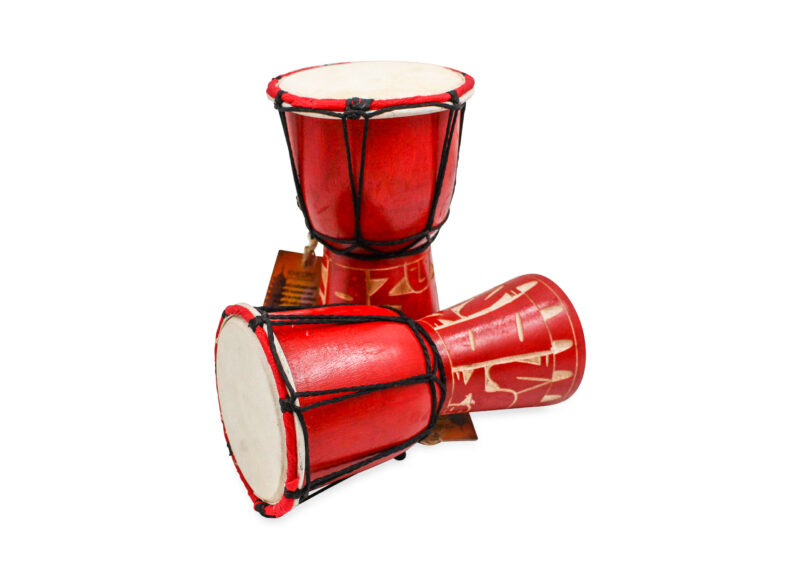 Mini tambour (djembe) rouge