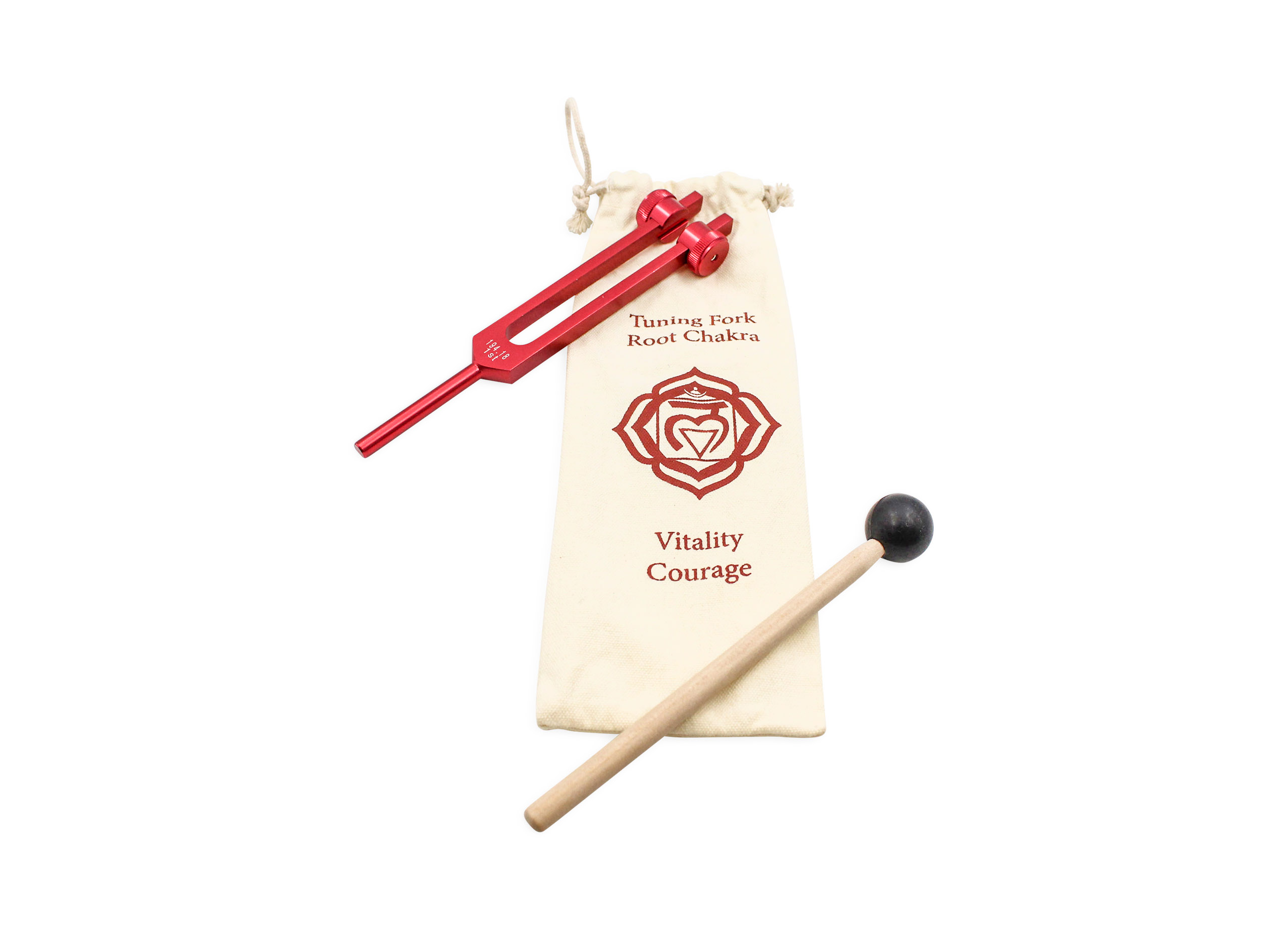 Red Tuning Fork for Root Chakra - Crystal Dreams
