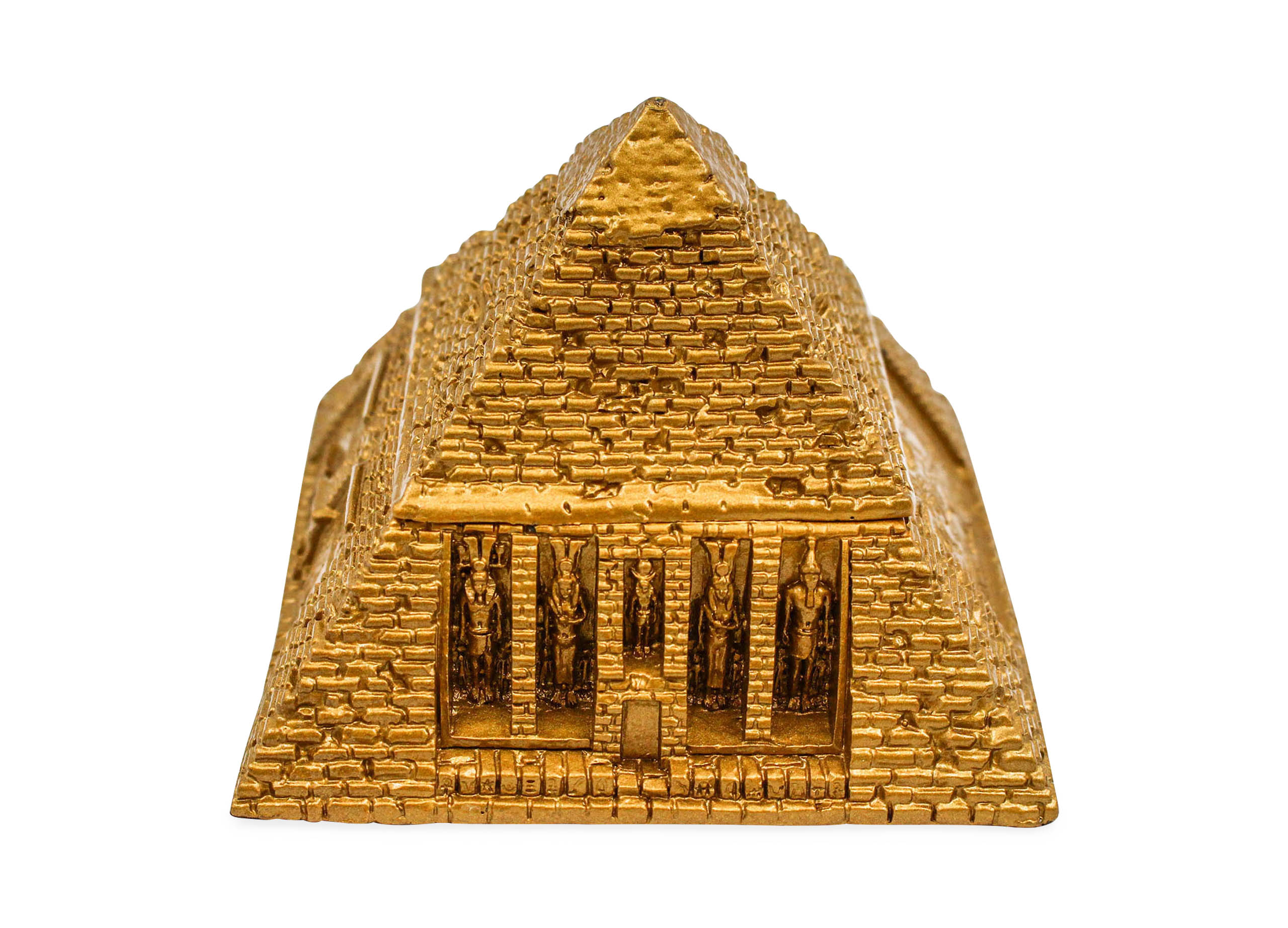 Small Golden Pyramid Trinket Box - Crystal Dreams