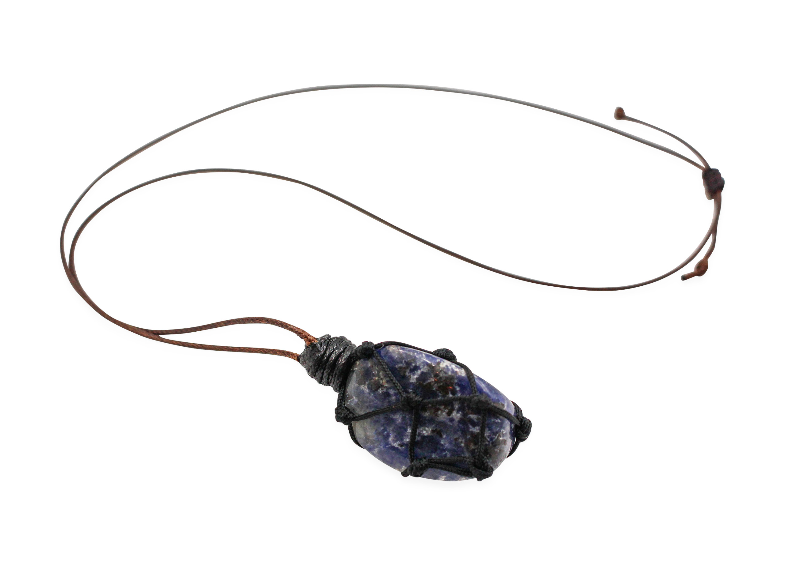 Sodalite - Wrapped Polished Net Necklaces - Crystal Dreams