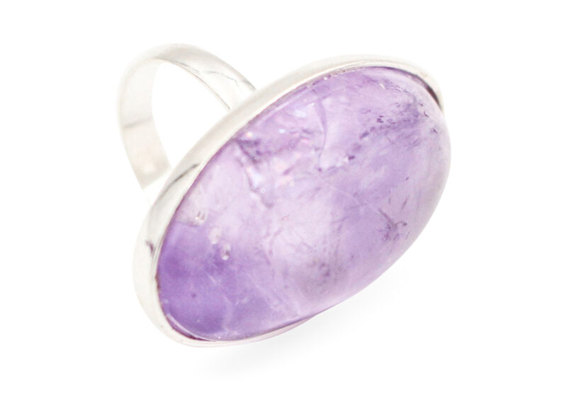 Amethyst “Large Cabochon” Sterling Silver Ring