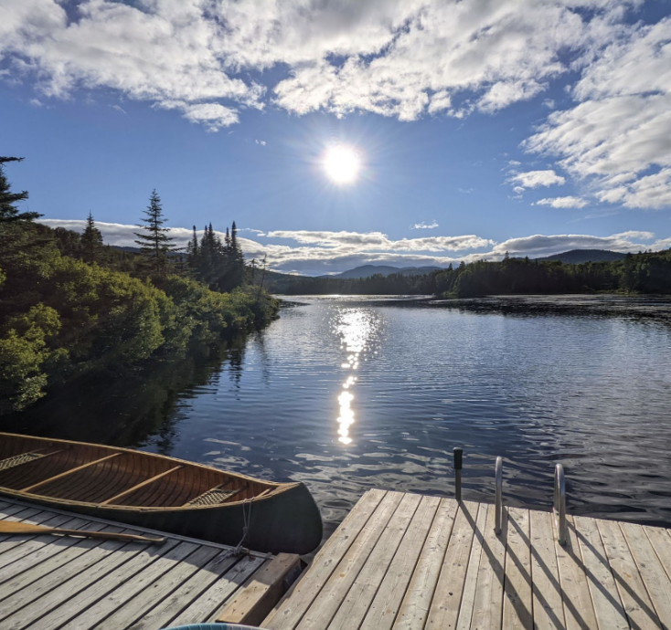 lake view, canoe, canot, quebec, canada, tremblant, chalet à louer, cottage for rent