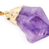 Amethyst Rough Point Pendant (M) Gold Colour- Crystal Dreams