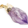 Amethyst Rough Point Pendant (M) Gold Colour- Crystal Dreams