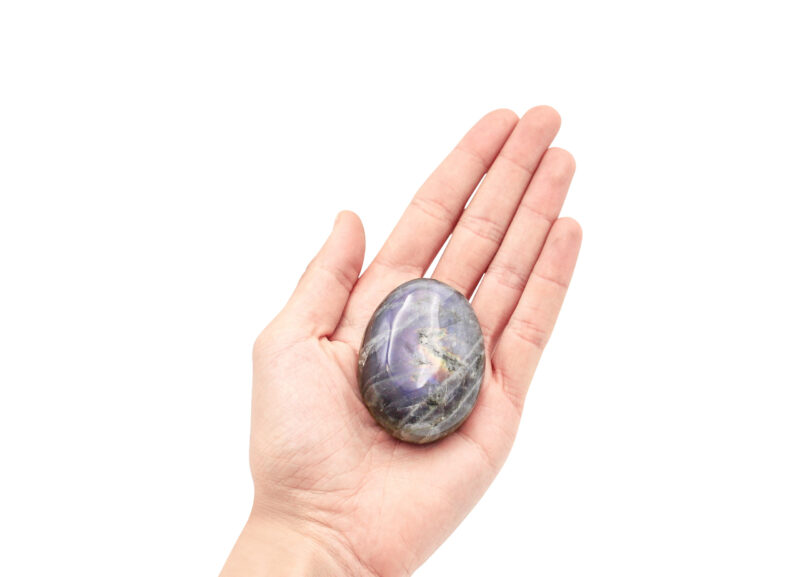 Purple Labradorite Palmstone