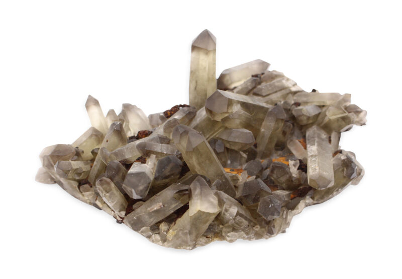 Géode de quartz fumé