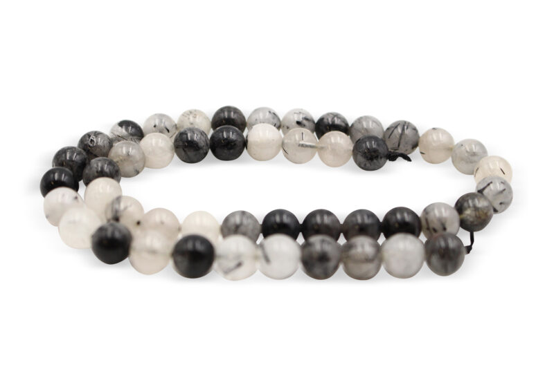 Tourmaline Quartz Beads (6 mm, 8 mm or 10 mm)