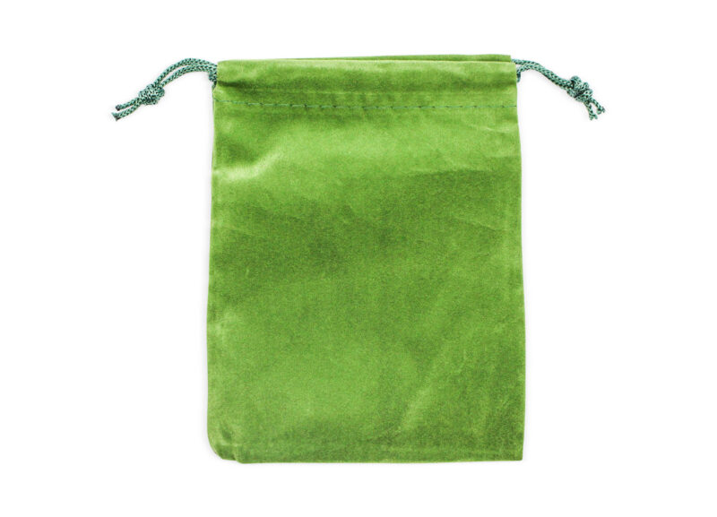 Pochette en velours verte (S, M, L ou XL)