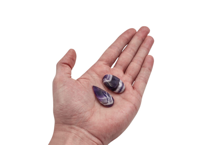 Chevron Amethyst Cabochon